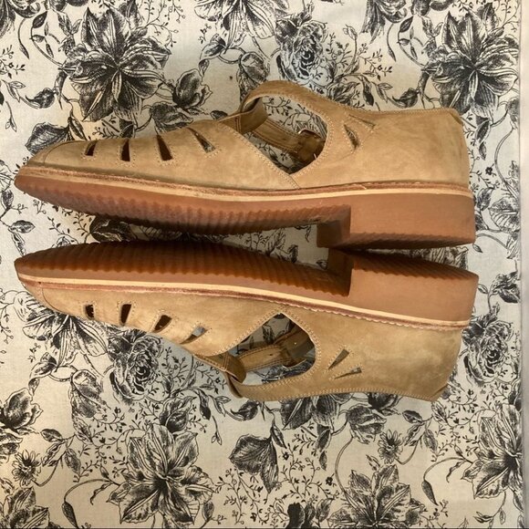 ZARCO Sz 10 Fisherman Suede T-Post Sandals Made in Portugal by Carlos Santana - Picture 7 of 10